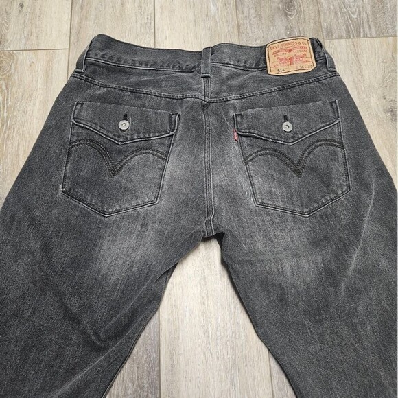 Levi’s Vintage Y2K 514 Slim Straight Button Pocket Grey Washed Denim Men’s 34 - Picture 5 of 12